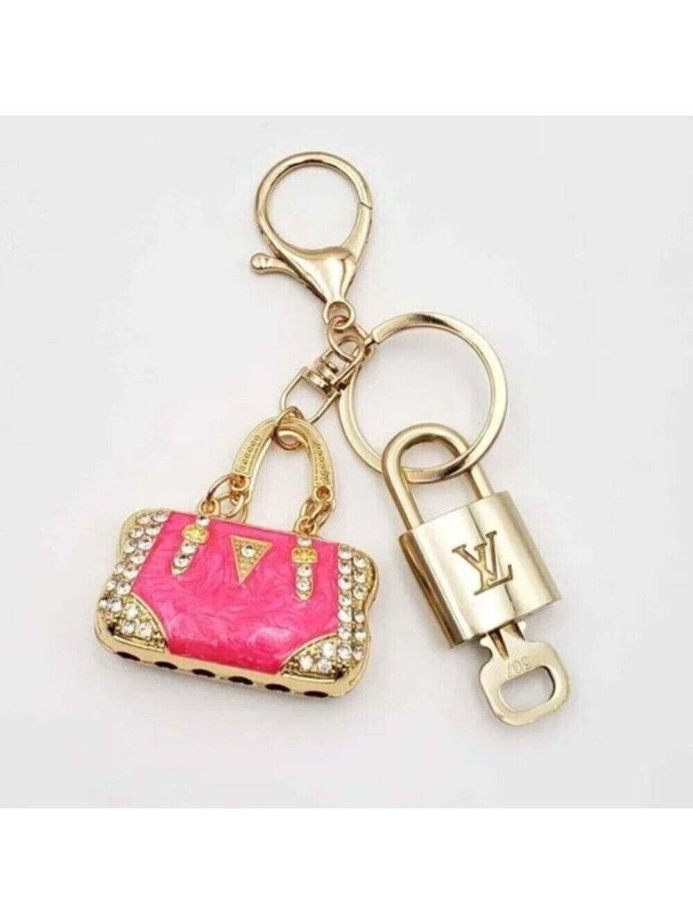Louis Vuitton Gold Lock 🔒 Authentic LV Key + Unbranded Bag Charm